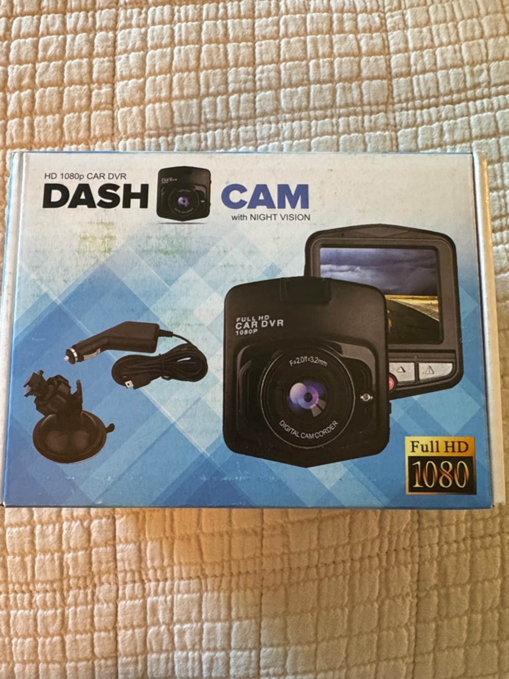 Full HD 1080 Black Dash Cam with Night Vision - Compact Car DVR